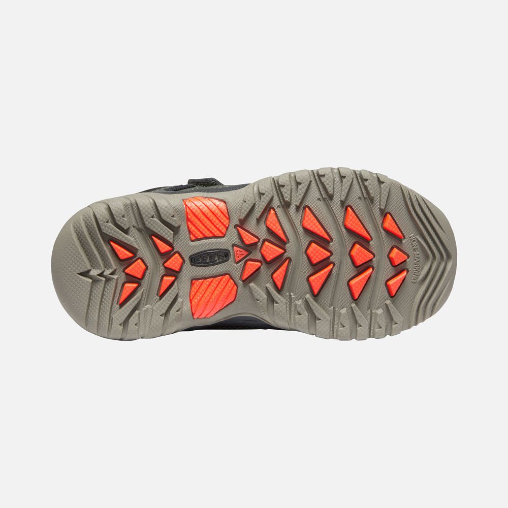 Baskets Keen Enfant Vert Olive/Orange | Targhee Sport Vent Shoes | QATNZ-6948